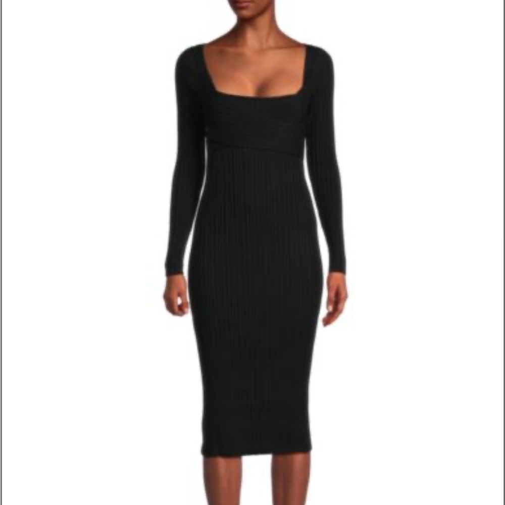 Akabaro Ribbed Bodycon Dress